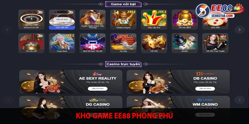 E88 hội tụ đầy đủ các trò chơi hấp dẫn, chất lượng